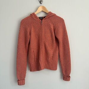 Guide Series Gander Mtn Womens Zip Up Sweater Hood Muted Orange